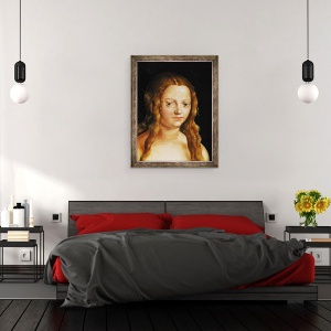Tablou inramat - Lucas Cranach the Elder - Adam si Eva II, 70 x 90 cm - Img 3