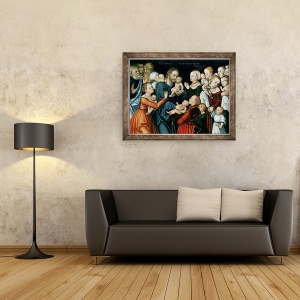Tablou inramat - Lucas Cranach the Elder - Lasati copilasii sa vina la mine, 60 x 80 cm - Img 2