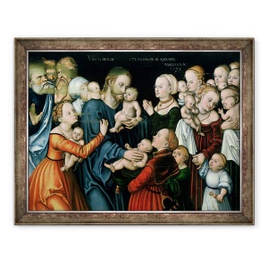 Tablou inramat - Lucas Cranach the Elder - Lasati copilasii sa vina la mine, 70 x 90 cm