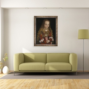 Tablou inramat - Lucas Cranach the Elder - O printesa de Saxonia, 60 x 80 cm - Img 2