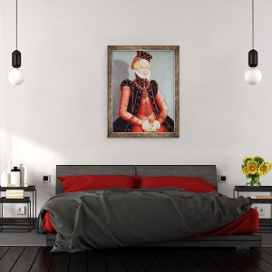 Tablou inramat - Lucas Cranach the Elder - Portretul unei tinere Femei, 60 x 80 cm - Img 3