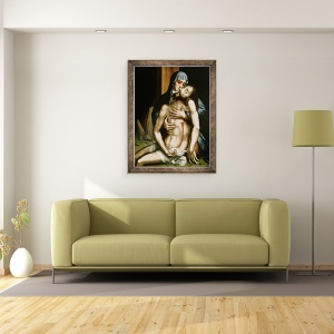 Tablou inramat - Luis de Morales - Pieta, 60 x 80 cm - Img 2