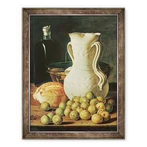 Tablou inramat - Luis Egidio Melendez - Natura moarta cu paine I, 60 x 80 cm