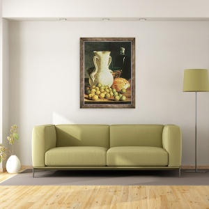 Tablou inramat - Luis Egidio Melendez - Natura moarta cu paine I, 70 x 90 cm - Img 2
