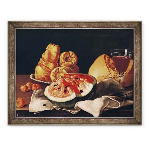 Tablou inramat - Luis Egidio Melendez - Pahar de vin, 70 x 90 cm