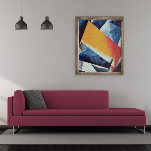 Tablou inramat - Lyubov Sergeevna Popova - Compozitie arhitectonica, 70 x 85 cm - Img 2