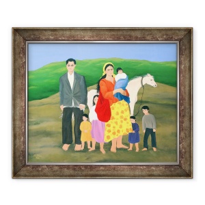 Tablou inramat - Magdolna Ban - Familia Gipsy, 70 x 85 cm