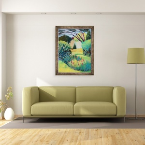 Tablou inramat - Marco Cazzulini - Gradina de primavara, 70 x 90 cm - Img 2