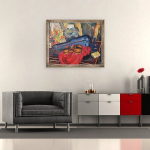 Tablou inramat - Marie Clementine Valadon - Cazul pentru vioara, 50 x 60 cm - Img 2