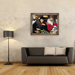 Tablou inramat - Marinus van Reymerswaele - Colectorul de taxe, 60 x 80 cm - Img 2