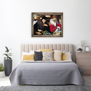 Tablou inramat - Marinus van Reymerswaele - Colectorul de taxe, 70 x 90 cm - Img 3