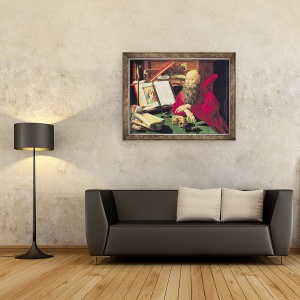 Tablou inramat - Marinus van Reymerswaele - Sfantul Ierome I, 60 x 80 cm - Img 2