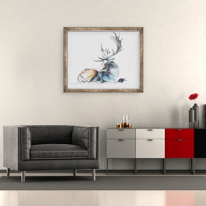 Tablou inramat - Mark Adlington - Buck si Pasare, 70 x 85 cm - Img 2