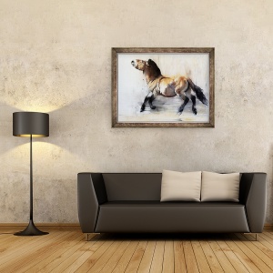 Tablou inramat - Mark Adlington - Cal antic Przewalski iarna, 2014, 60 x 80 cm - Img 2