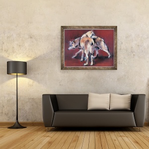 Tablou inramat - Mark Adlington - Compozitia Lupului, 60 x 80 cm - Img 2