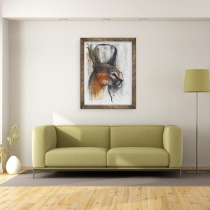 Tablou inramat - Mark Adlington - Egiptean Caracal arab, 60 x 80 cm - Img 2