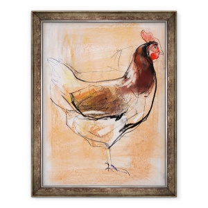 Tablou inramat - Mark Adlington - Gaina in picioare, 70 x 90 cm