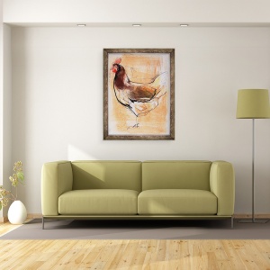 Tablou inramat - Mark Adlington - Gaina in picioare, 70 x 90 cm - Img 3