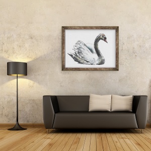 Tablou inramat - Mark Adlington - Lebada, 60 x 80 cm - Img 2