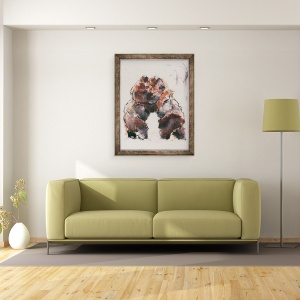 Tablou inramat - Mark Adlington - Lupta, 60 x 80 cm - Img 2