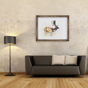 Tablou inramat - Mark Adlington - Magnificul Buck Fallow, 60 x 80 cm - Img 2