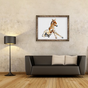 Tablou inramat - Mark Adlington - Ocru manz Przewalski, 60 x 80 cm - Img 2