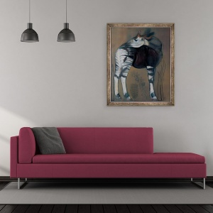 Tablou inramat - Mark Adlington - Okapi, 70 x 85 cm - Img 2