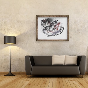 Tablou inramat - Mark Adlington - Otter caine, 60 x 80 cm - Img 2