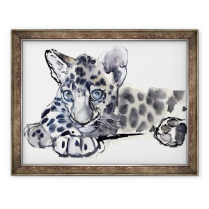 Tablou inramat - Mark Adlington - Spotty Cub de leopard arab, 70 x 90 cm