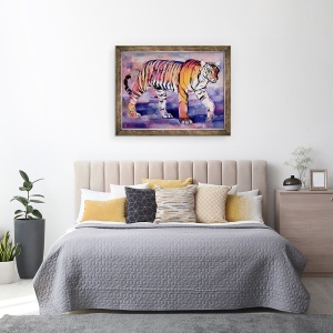Tablou inramat - Mark Adlington - Tigroaica, Khana, India, 70 x 90 cm - Img 3