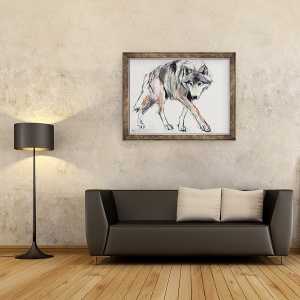 Tablou inramat - Mark Adlington - Wolf, 60 x 80 cm - Img 2