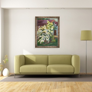 Tablou inramat - Marta Martonfi-Benke - Arbusti in Bloom, 60 x 80 cm - Img 2