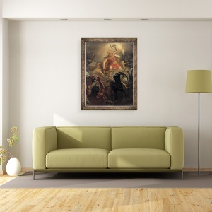 Tablou inramat - Marten Eskil Winge - Lupta lui Thor cu Giants, 70 x 90 cm - Img 2