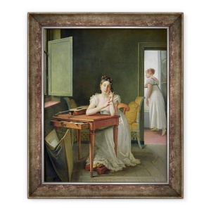 Tablou inramat - Martin Drolling - Portretul lui Marceline Desbordes-Valmore 1786-1859, 50 x 60 cm