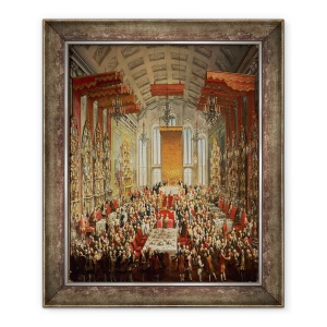 Tablou inramat - Martin II Mytens - Banchetul de incoronare al lui Joseph al II-lea din Frankfurt, 50 x 60 cm