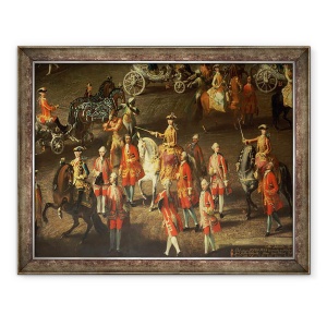 Tablou inramat - Martin II Mytens - Scoala de Calarie de Iarna II, 60 x 80 cm
