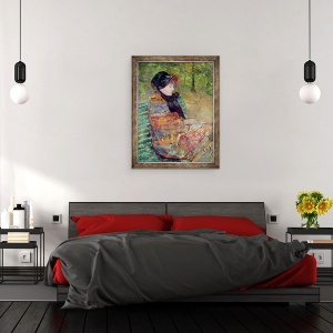 Tablou inramat - Mary Stevenson Cassatt - Portretul domnisoarei C. Lydia Cassatt, 70 x 90 cm - Img 3