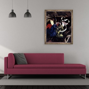 Tablou inramat - Master of Flemalle - Nasterea Domnului II, 70 x 85 cm - Img 2