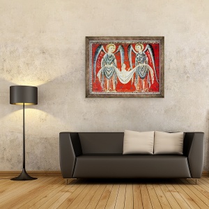 Tablou inramat - Master of the Llusanes - Sfantul Gabriel si Sfantul Rafael, 60 x 80 cm - Img 2
