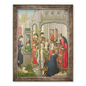 Tablou inramat - Master of the View of St. Gudule - Predare Pastorala, 70 x 90 cm