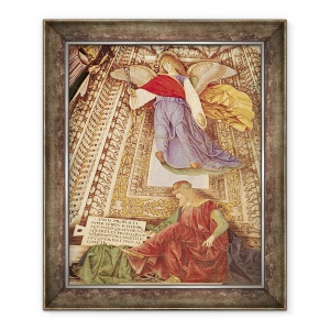 Tablou inramat - Melozzo da Forli - Amos si ingerul care detine clestii pasiunii lui Hristos, din cupola sacristiei Sfantului Marcu, 50 x 60 cm