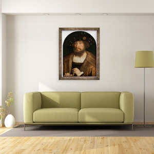 Tablou inramat - Michiel Sittow - Portretul Regelui Danez Christian II, 60 x 80 cm - Img 2