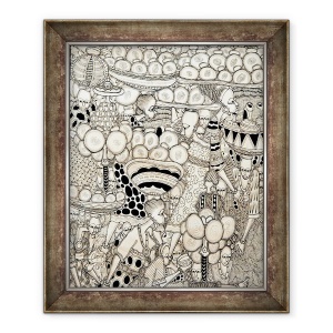 Tablou inramat - Muktair Oladoja - incarcare grea 2, 70 x 85 cm