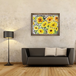 Tablou inramat - Neela Pushparaj - girasol, 60 x 80 cm - Img 2
