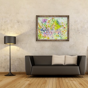 Tablou inramat - Neela Pushparaj - Margarete nesfarsite, 70 x 90 cm - Img 2