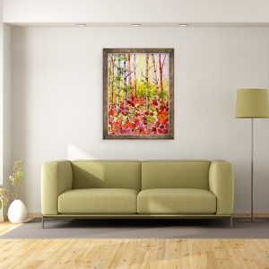 Tablou inramat - Neela Pushparaj - Paduri de toamna, 70 x 90 cm - Img 2