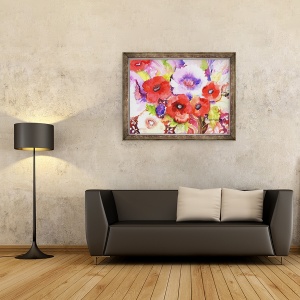 Tablou inramat - Neela Pushparaj - Trei Maci, 70 x 90 cm - Img 2