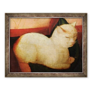 Tablou inramat - Niccolo Frangipane - O pisica alba, 60 x 80 cm