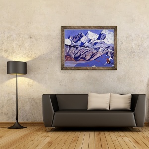 Tablou inramat - Nicholas Roerich - Cai Rosii, 70 x 90 cm - Img 2