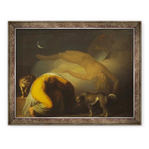 Tablou inramat - Nicolai Abraham Abildgaard - Spiritul lui Culmin Apare mamei sale, 70 x 90 cm